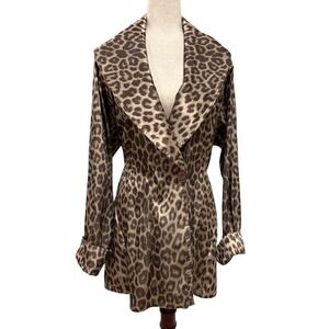 Mycra Pac Animal Print Reversible Raincoat Jacket Women's Size 1 S/M USA‎